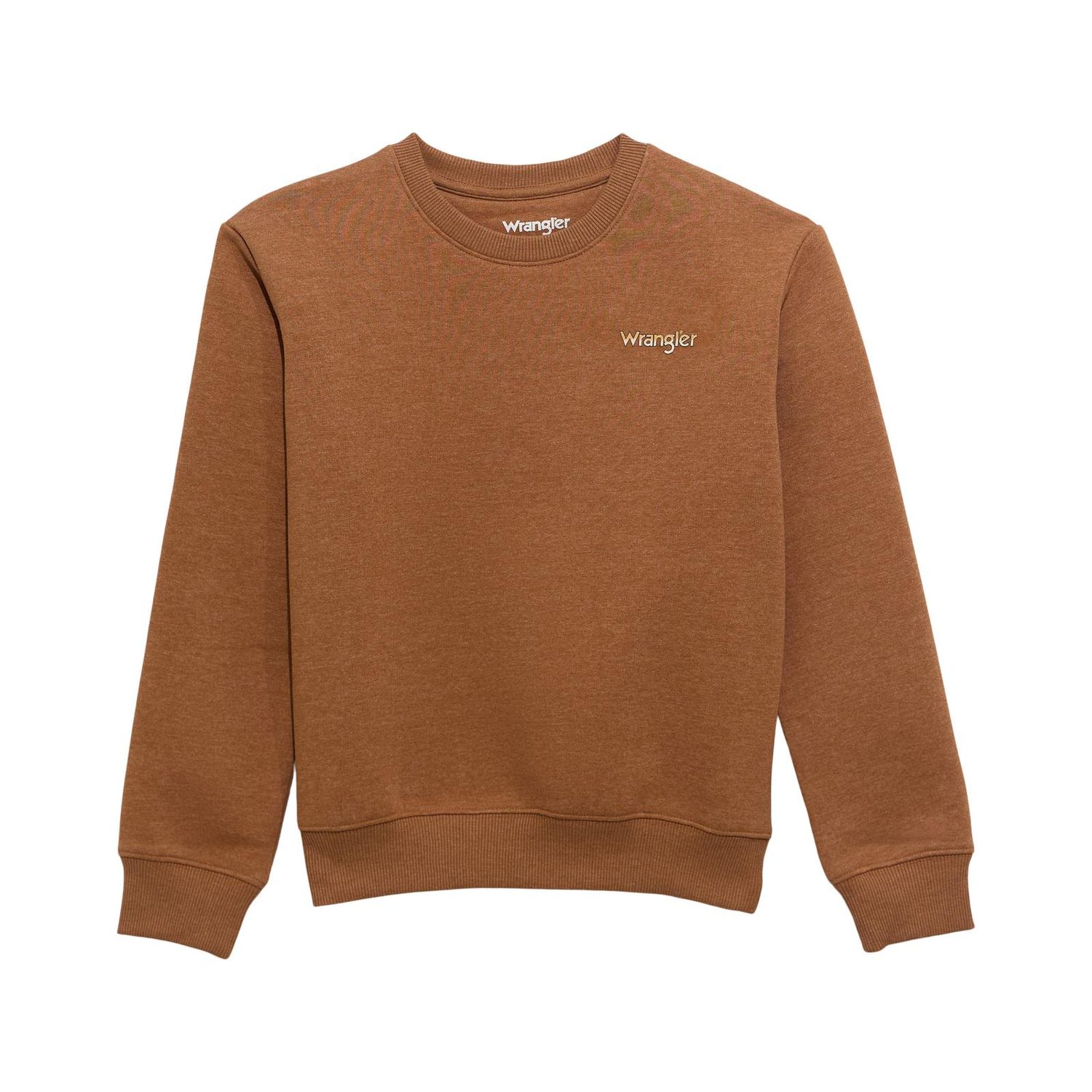 WRANGLER BOYS' CREWNECK TOUGHER THAN NAILS SWEATSHIRT - MOCHA BISQUE