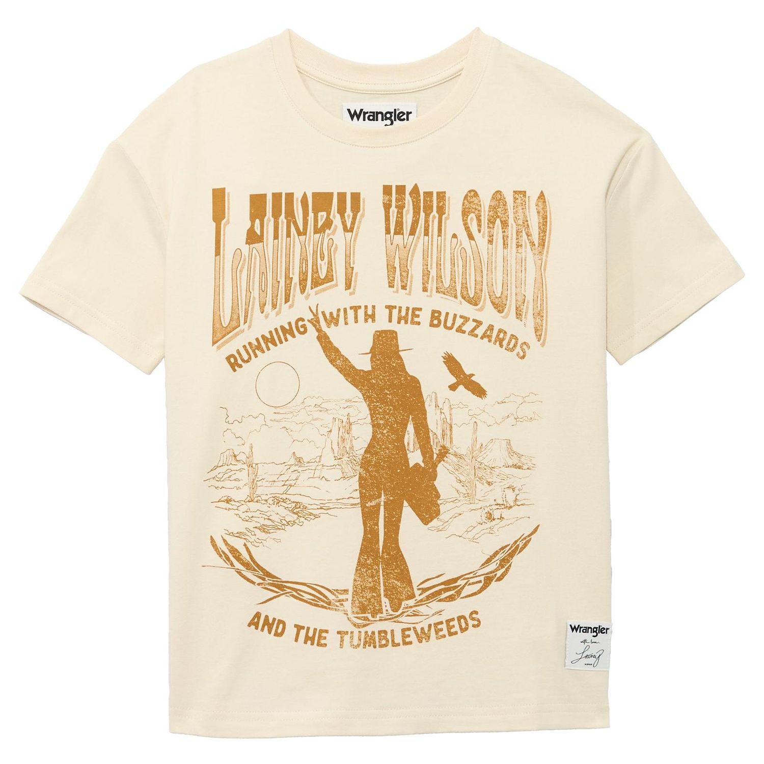 WRANGLER WOMEN'S LAINEY WILSON BUZZARDS AND TUMBLEWEEDS TEE - WHITE