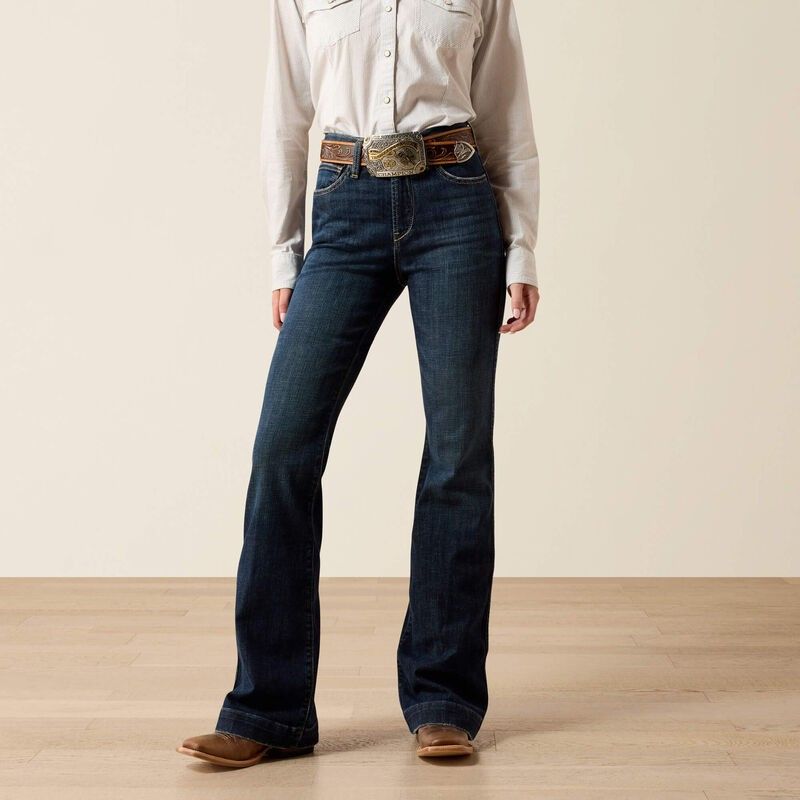ARIAT WOMEN'S HIGH RISE VIVIENNE SLIM TROUSER JEAN - PLUMAS