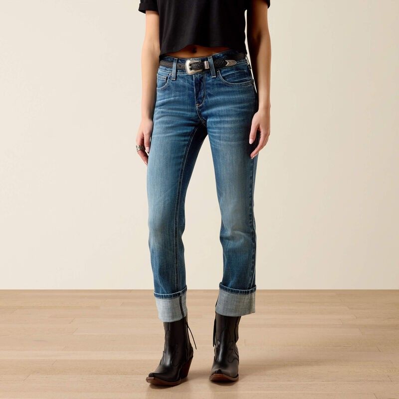 ARIAT WOMEN'S PERFECT RISE SILVIE STRAIGHT LEG CROP JEAN - GLENWOOD