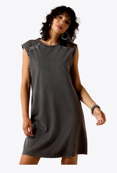 ARIAT WOMEN'S JORDAN DRESS - CHARCOAL MINERAL WASH