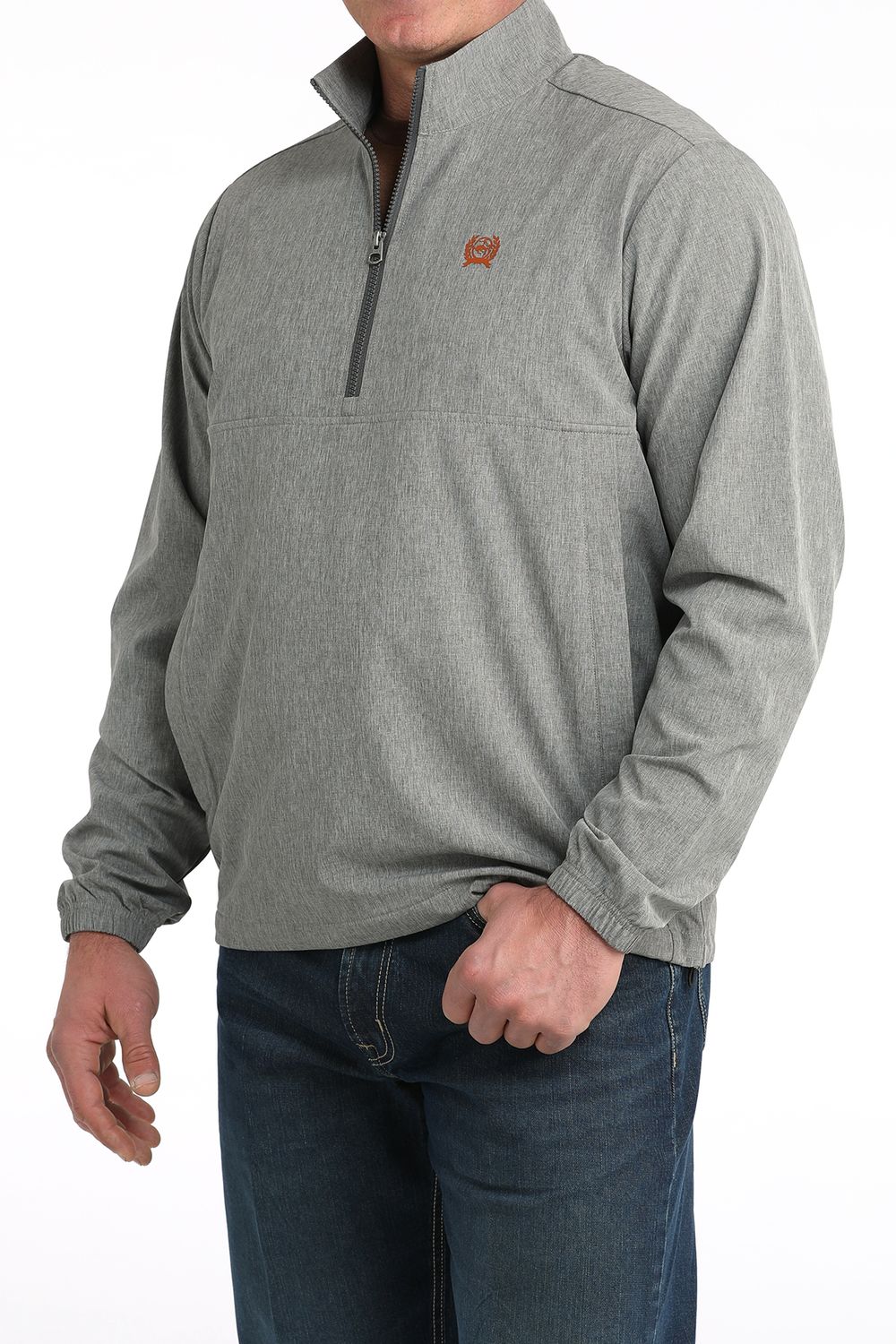 CINCH MEN'S 1/4 ZIP WINDBREAKER - GREY