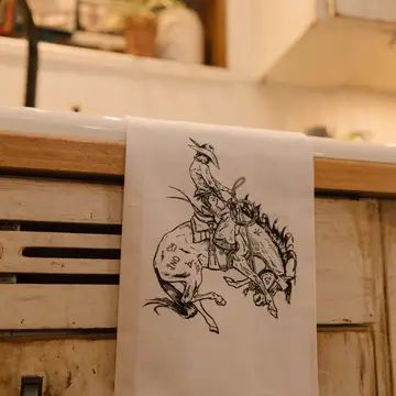 STERLING KREEK THE BOOTS &amp; BRONCS COLLECTION TEA TOWELS