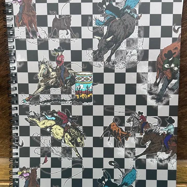 STERLING KREEK CHECKERED RODEO LARGE NOTEBOOK