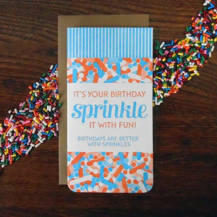 A. FAVORITE DESIGN BIRTHDAY SPRINKLE BIRTHDAY CARD