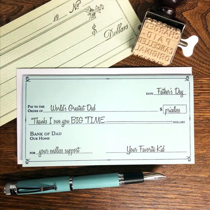 BANK OF DAD GREETING CARD