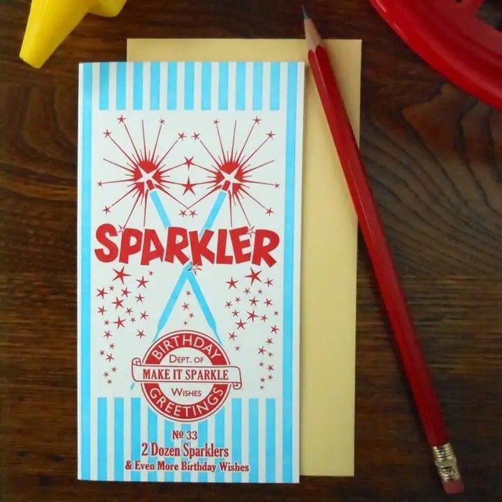 A. FAVORITE DESIGN BIRTHDAY SPARKLER BOX GREETING CARD