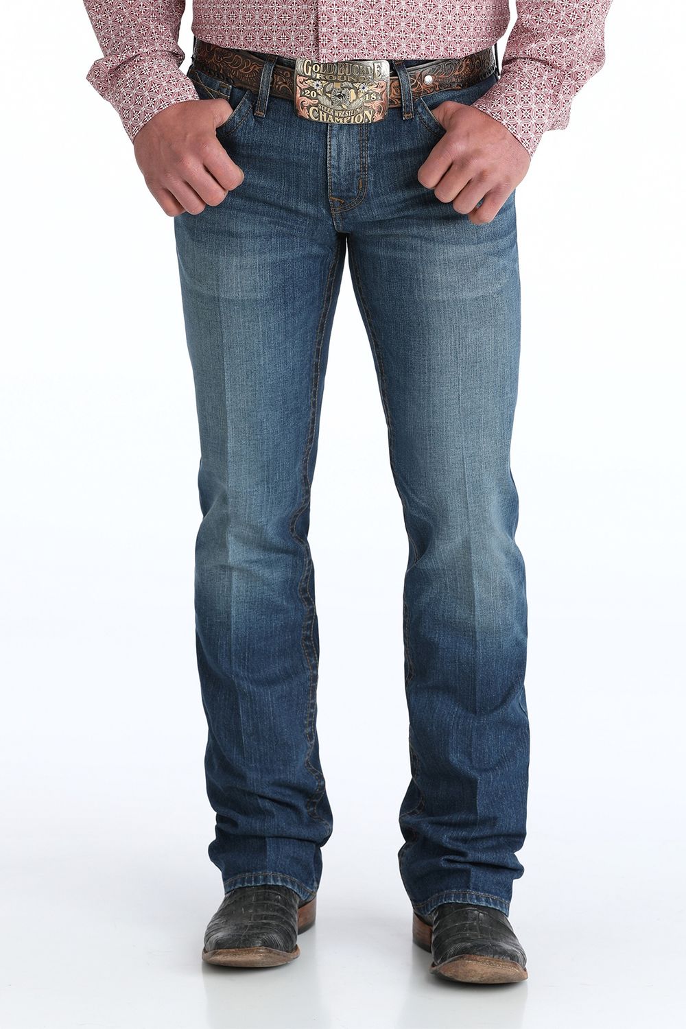 CINCH MEN'S IAN SLIM FIT/BOOT CUT PERFORMANCE JEAN INDIGO DARK STONEWASH