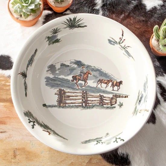 PASEO ROAD RANCH LIFE CERAMIC SERVING BOWL