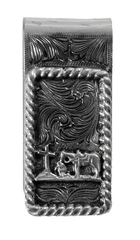 3D  MEN'S METAL MONEY CLIP - COWBOY PRAYER