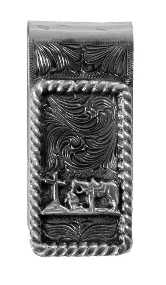 3D MEN'S METAL MONEY CLIP - COWBOY PRAYER