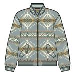 PENDLETON  WOMEN'S WOOL BRIDGE CREEK BOMBER JACKET - BRIDGE CREEK SHALE