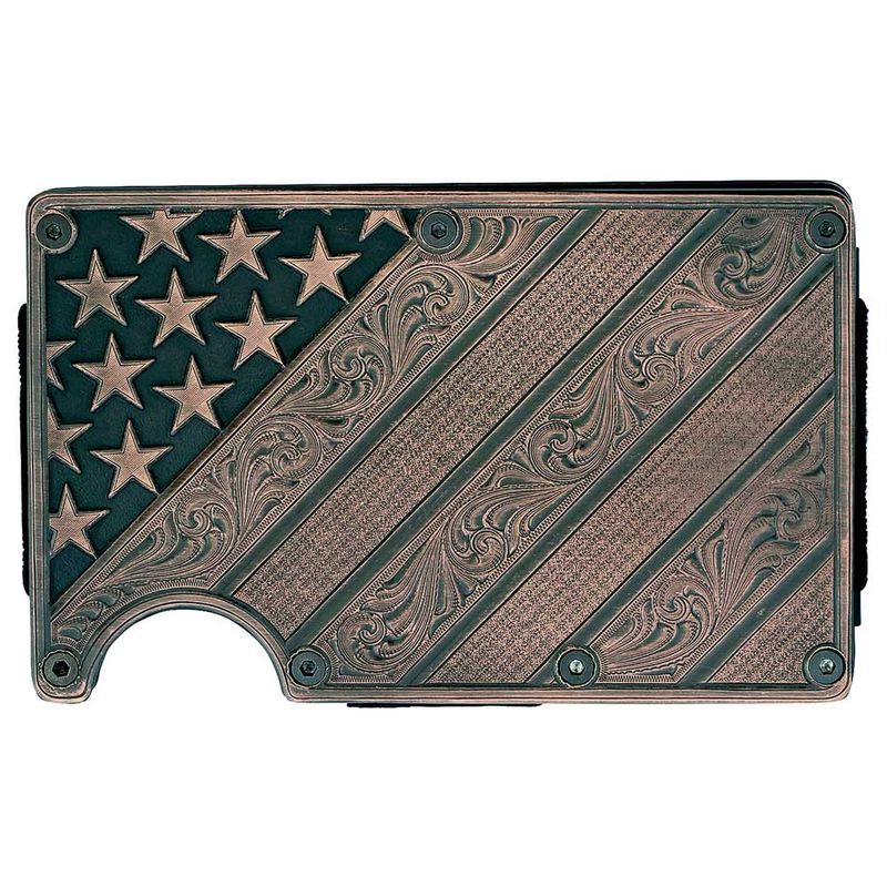MONTANA SILVERSMITHS MEN'S CARD HOLDER - ALL AMERICAN BRONZE