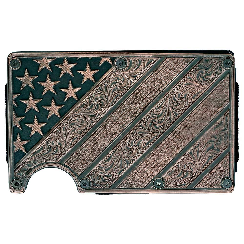 MONTANA SILVERSMITHS MEN'S CARD HOLDER - ALL AMERICAN BRONZE
