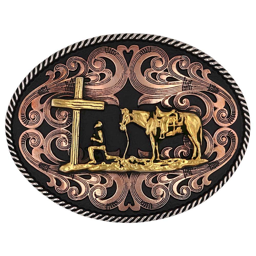 MONTANA SILVERSMITHS ATTITUDE BUCKLE - CHRISTIAN COWBOY