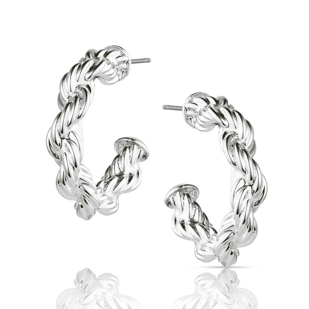 MONTANA SILVERSMITHS WOMEN'S EARRINGS - PLAITED ROPE