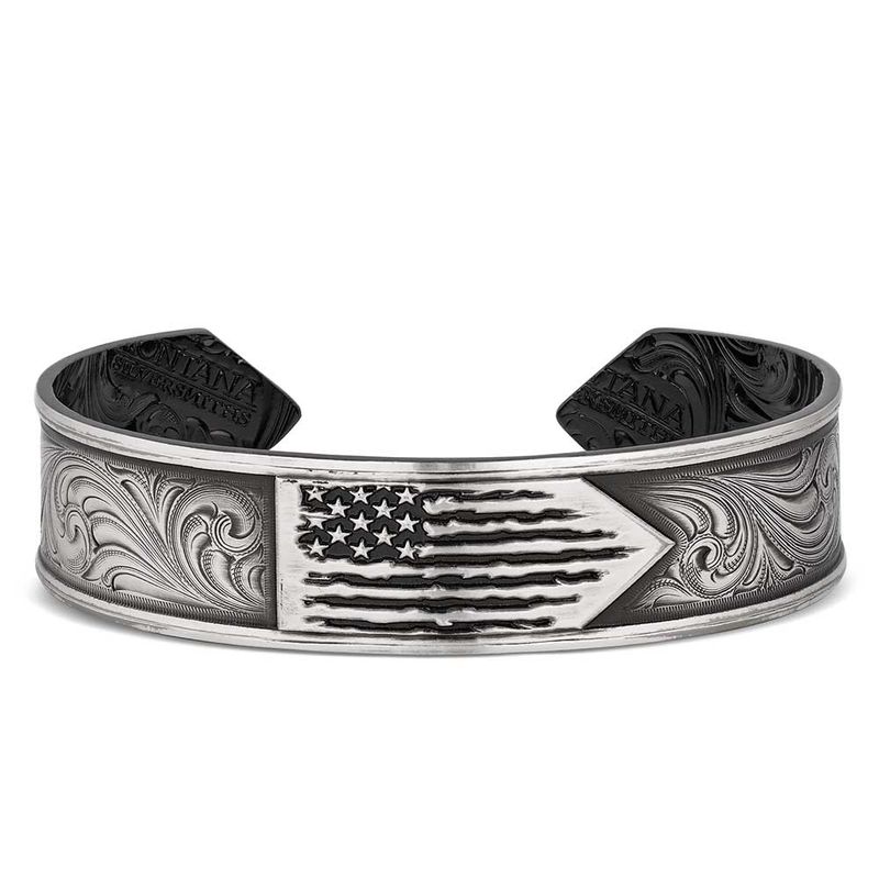 MONTANA SILVERSMITHS BRACELET - AMERICAN MADE FLAG CUFF