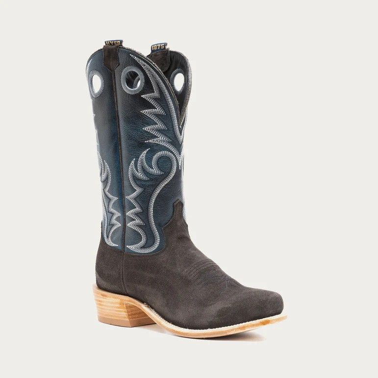 HYER MEN'S 13" MCCUNE CUTTER TOE CUTTER HEEL ROUGHOUT BOOT - GREY