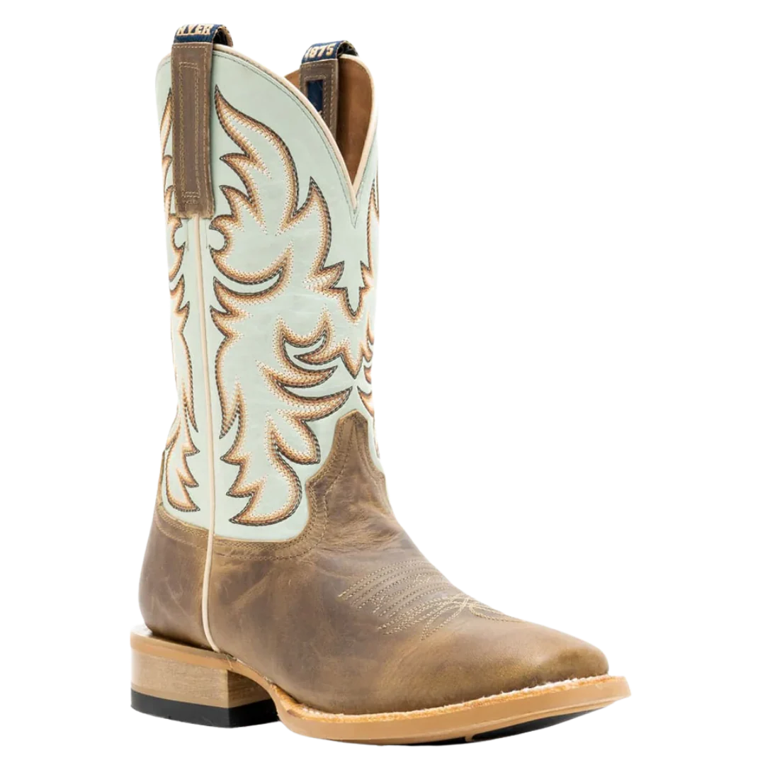 HYER WOMEN'S 11" TOPEKA WIDE SQUARE TOE FOUNDATION HEEL COWHIDE BOOT - TAN