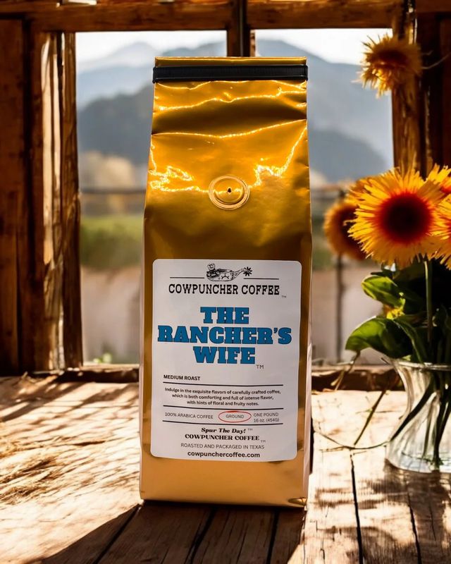 COWPUNCHER COFFEE "THE RANCHER'S WIFE" GROUND MEDIUM ROAST COFFEE - TANZANIAN PEABERRY