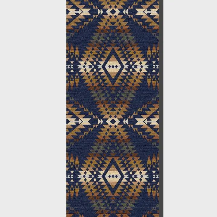 YUNE YOGA PENDLETON YOGA MAT - MISSION TRAIL NAVY