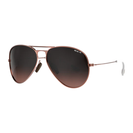 BEX SUNGLASSES - WESLEY OTG, COLOR: ROSE GOLD/BROWN