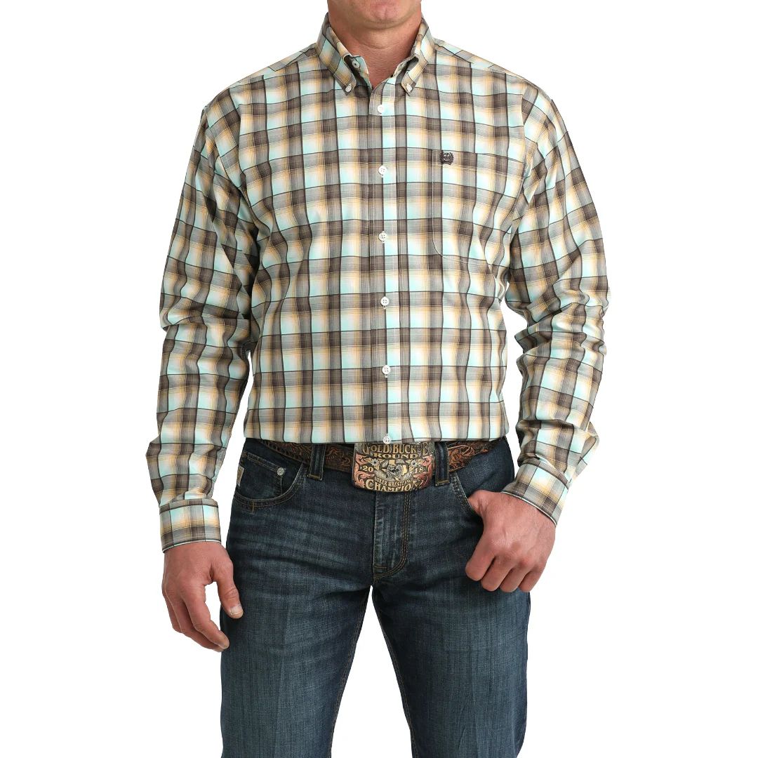 CINCH MEN'S LONG SLEEVE PLAID BUTTON SHIRT - MULTICOLOR
