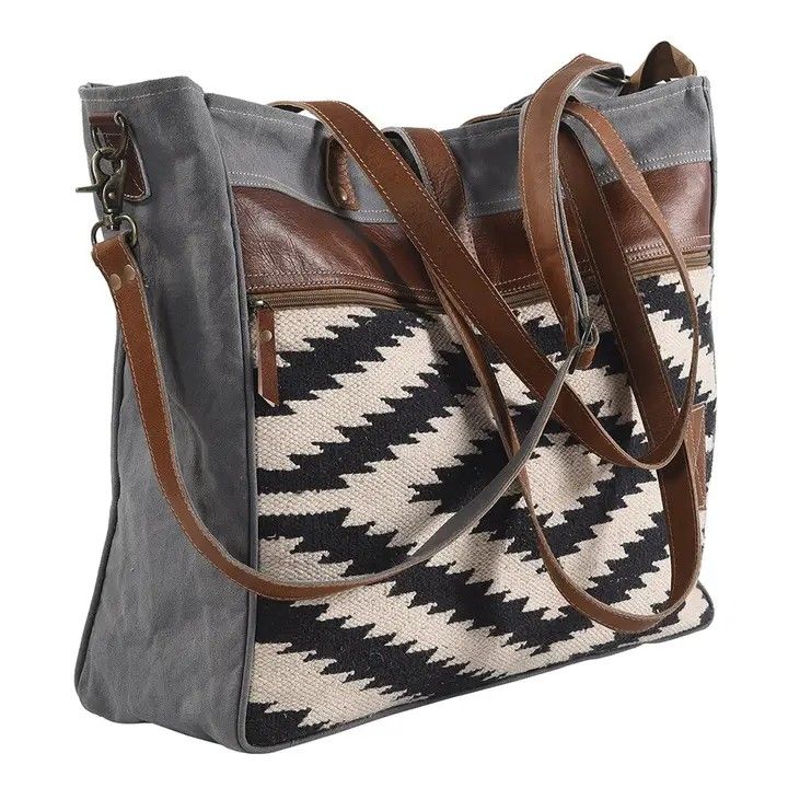 LS WESTERN WEEKENDER UPCYCLED CANVAS BAG