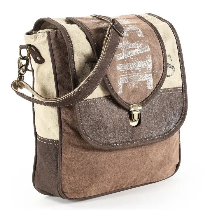 LS WESTERN CROSSBODY UPCYCLED CANVAS BAG