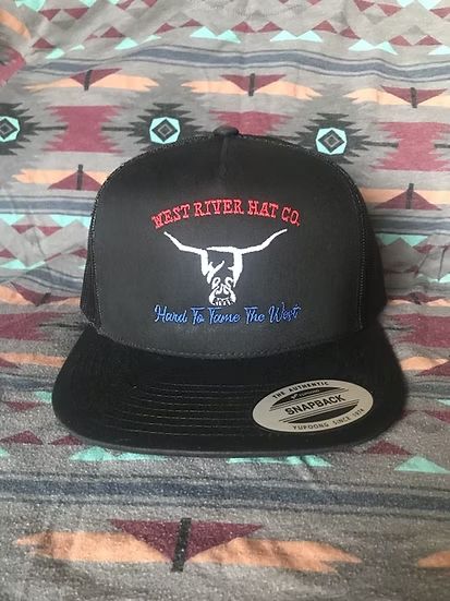 WEST RIVER HAT CO. HARD TO TAME SNAPBACK TRUCKER CAP - BLACK/RED/WHITE/BLUE
