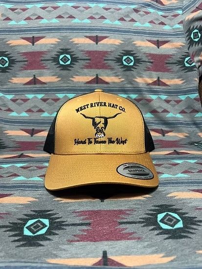 WEST RIVER HAT CO. LOW PROFILE HARD TO TAME SNAPBACK CAP - CARMEL/BLACK/BLACK