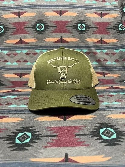 WEST RIVER HAT CO. LOW PROFILE HARD TO TAME SNAPBACK CAP - OLIVE GREEN/KHAKI/KHAKI