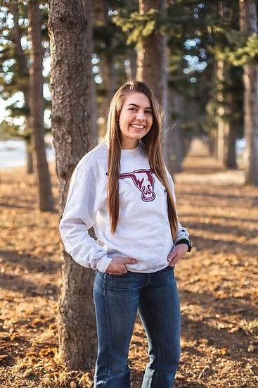 WEST RIVER HAT CO. WEST RIVER BULL CREW SWEATSHIRT - WHITE/MAROON