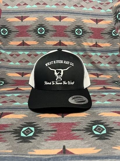 WEST RIVER HAT CO. LOW PROFILE HARD TO TAME SNAPBACK CAP - BLACK/WHITE/WHITE