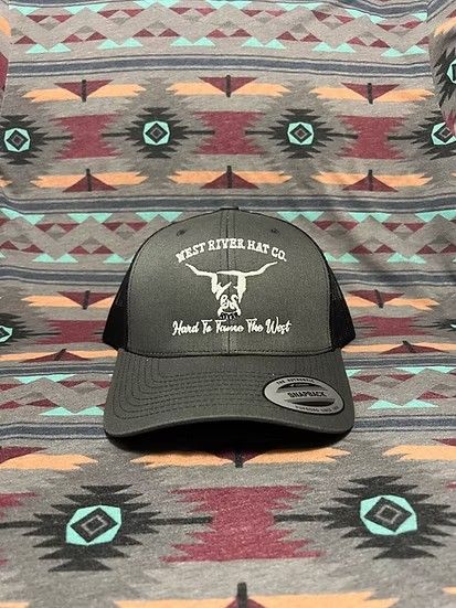 WEST RIVER HAT CO. LOW PROFILE HARD TO TAME SNAPBACK CAP - CHARCOAL/BLACK/WHITE
