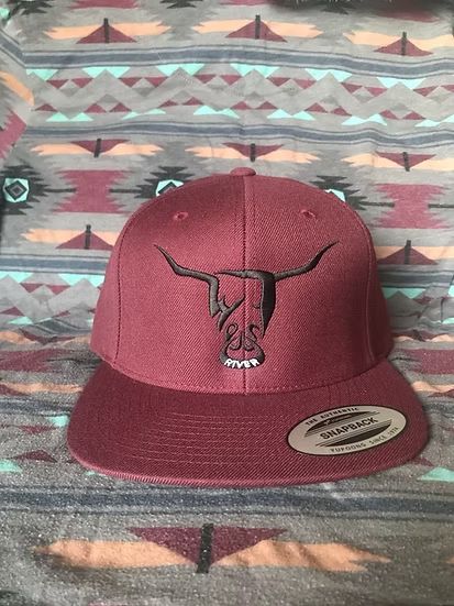 WEST RIVER HAT CO. LOGO SNAPBACK TRUCKER CAP - MAROON/BLACK