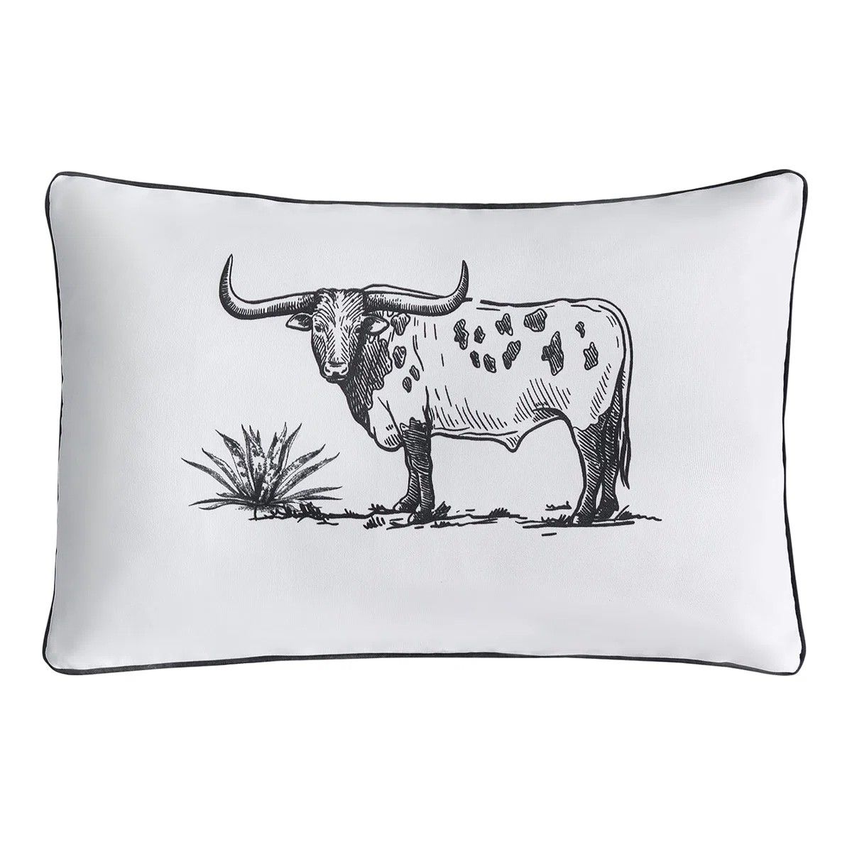 PASEO ROAD RANCH LIFE INDOOR/OUTDOOR 16"X24" PILLOW - STEER
