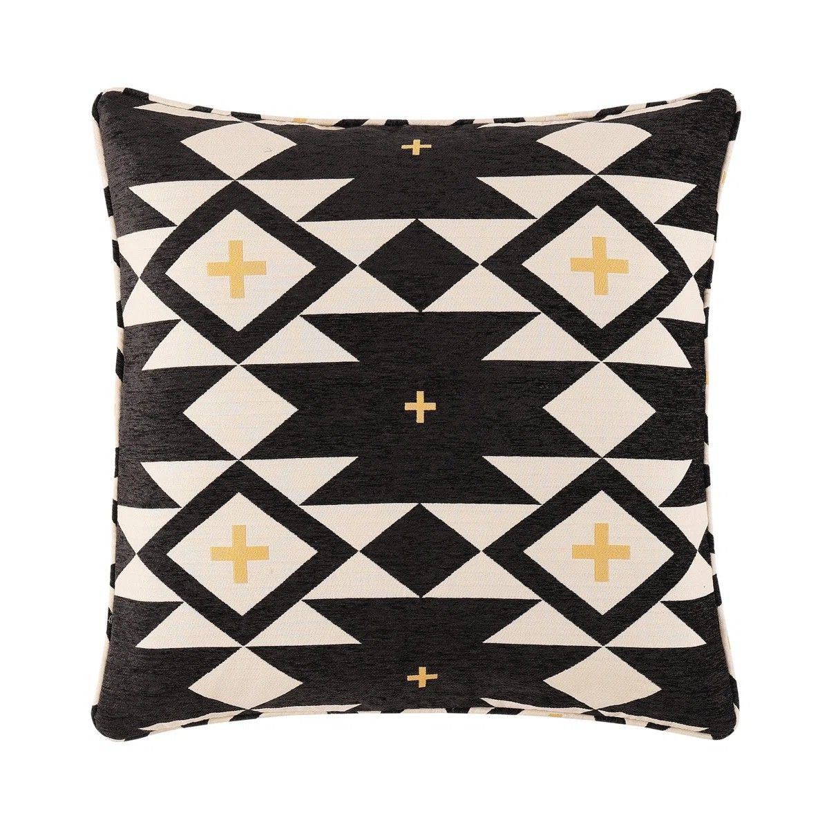 PASEO ROAD HIGH DESERT CHENILLE JACQUARD EURO 27"X27" PILLOW SHAM - BLACK