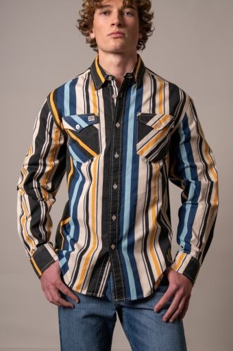 KIMES RANCH MEN'S LONG SLEEVE CLANCY BUTTON SHIRT - BLACK, COLOR: BLACK, SIZE: MEDIUM