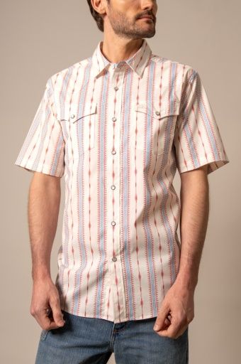 KIMES RANCH MEN'S SHORT SLEEVE SONNY PEARL SNAP SHIRT - BRICK RED, COLOR: BRICK RED, SIZE: MEDIUM