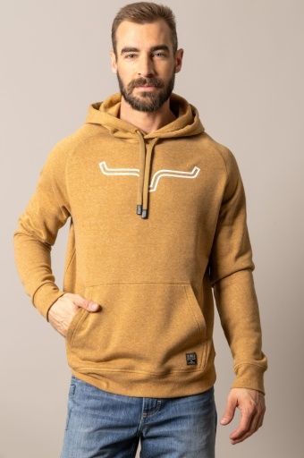 KIMES RANCH MEN'S OUTLIER HOODED SWEATSHIRT - RUST HEATHER, COLOR: RUST HEATHER, SIZE: SMALL