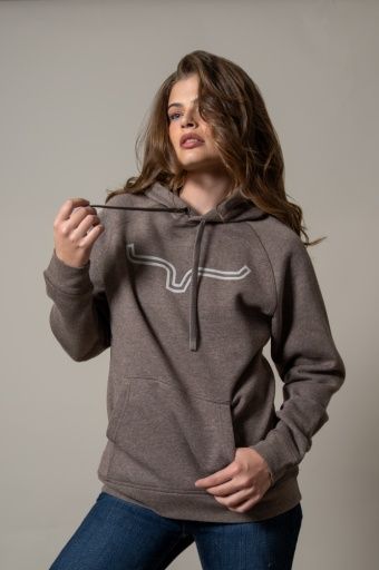 KIMES RANCH WOMEN'S OUTLIER HOODED SWEATSHIRT - DARK BROWN