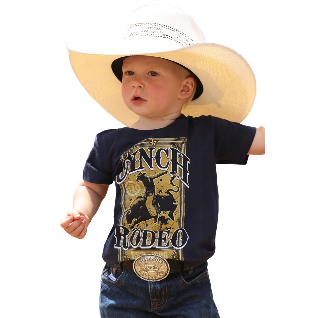 CINCH TODDLER BOYS' SHORT SLEEVE CINCH RODEO TEE SHIRT - NAVY