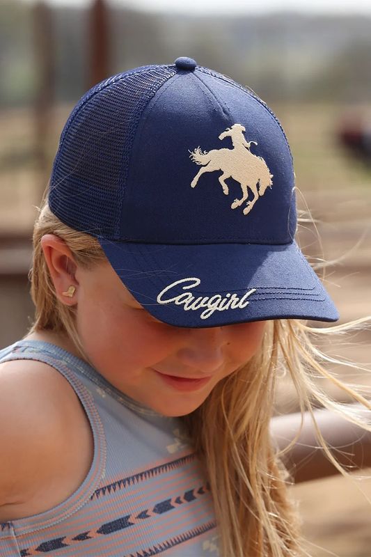 CRUEL DENIM SNAP BACK TRUCKER CAP - BLUE