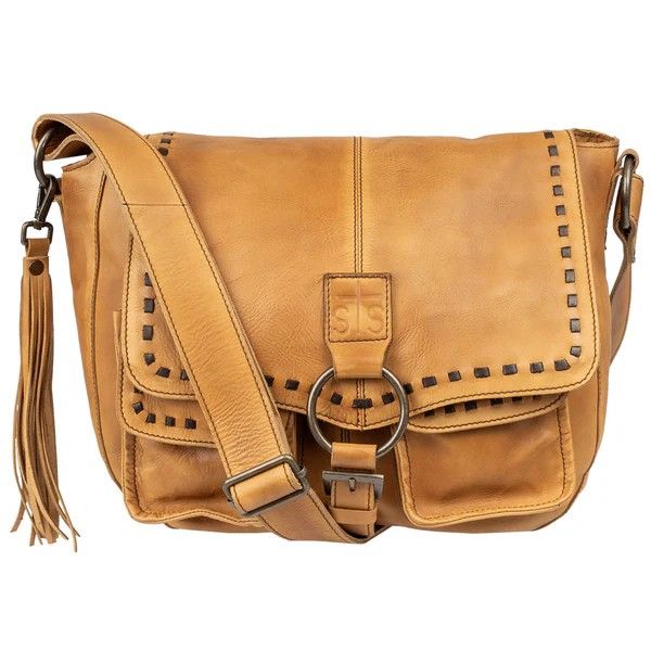 STS RANCHWEAR BANDERA SADDLE HOBO BAG - TAN