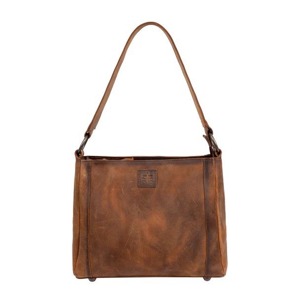 STS RANCHWEAR BARONESS STERLING SHOULDER BAG - LEATHER BROWN