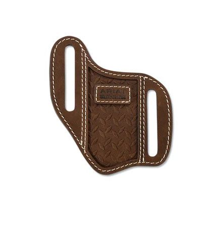 ARIAT WORK DIAMOND PLATE EMBOSSED LEATHER KNIFE SHEATH