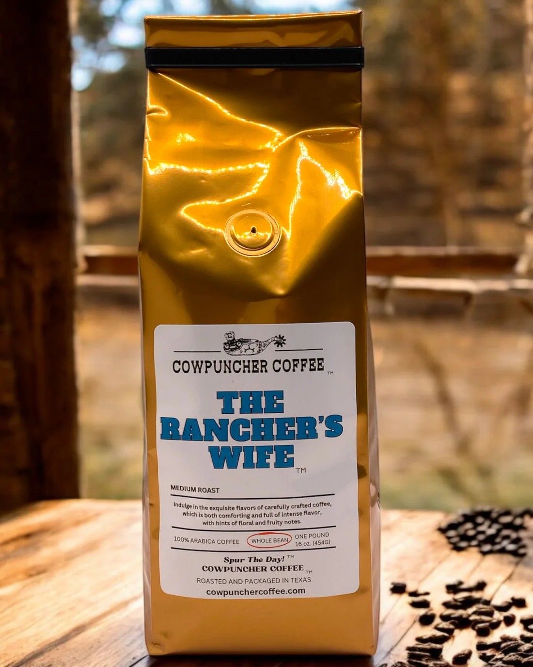 COWPUNCHER COFFEE "THE RANCHER'S WIFE" WHOLE BEAN MEDIUM ROAST