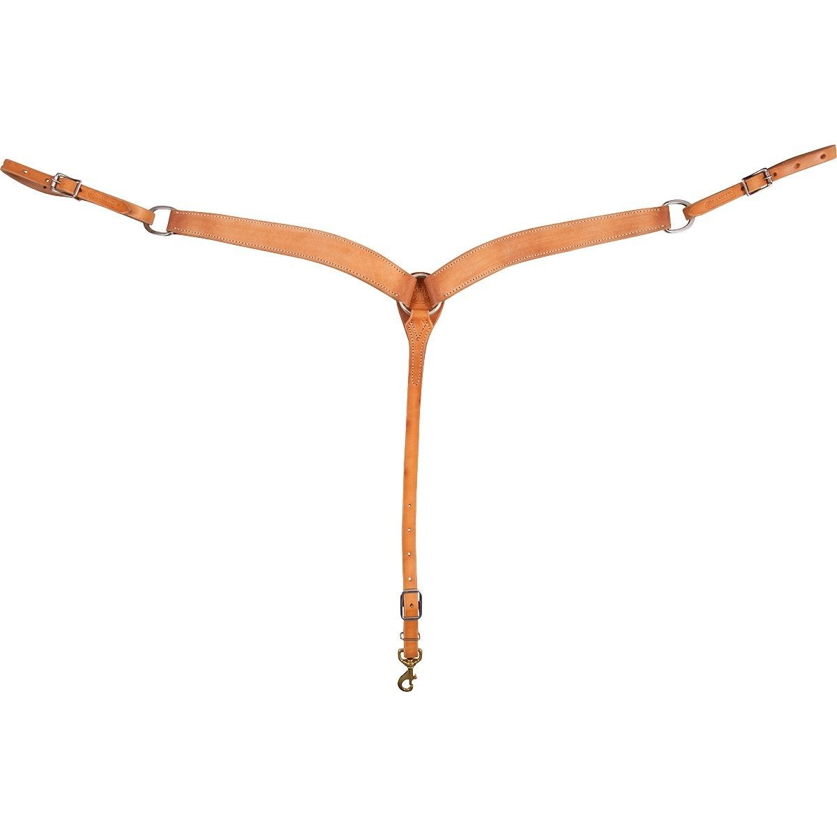 MARTIN SADDLERY 1 3/4" LEATHER ROUGHOUT BREAST COLLAR - NATURAL
