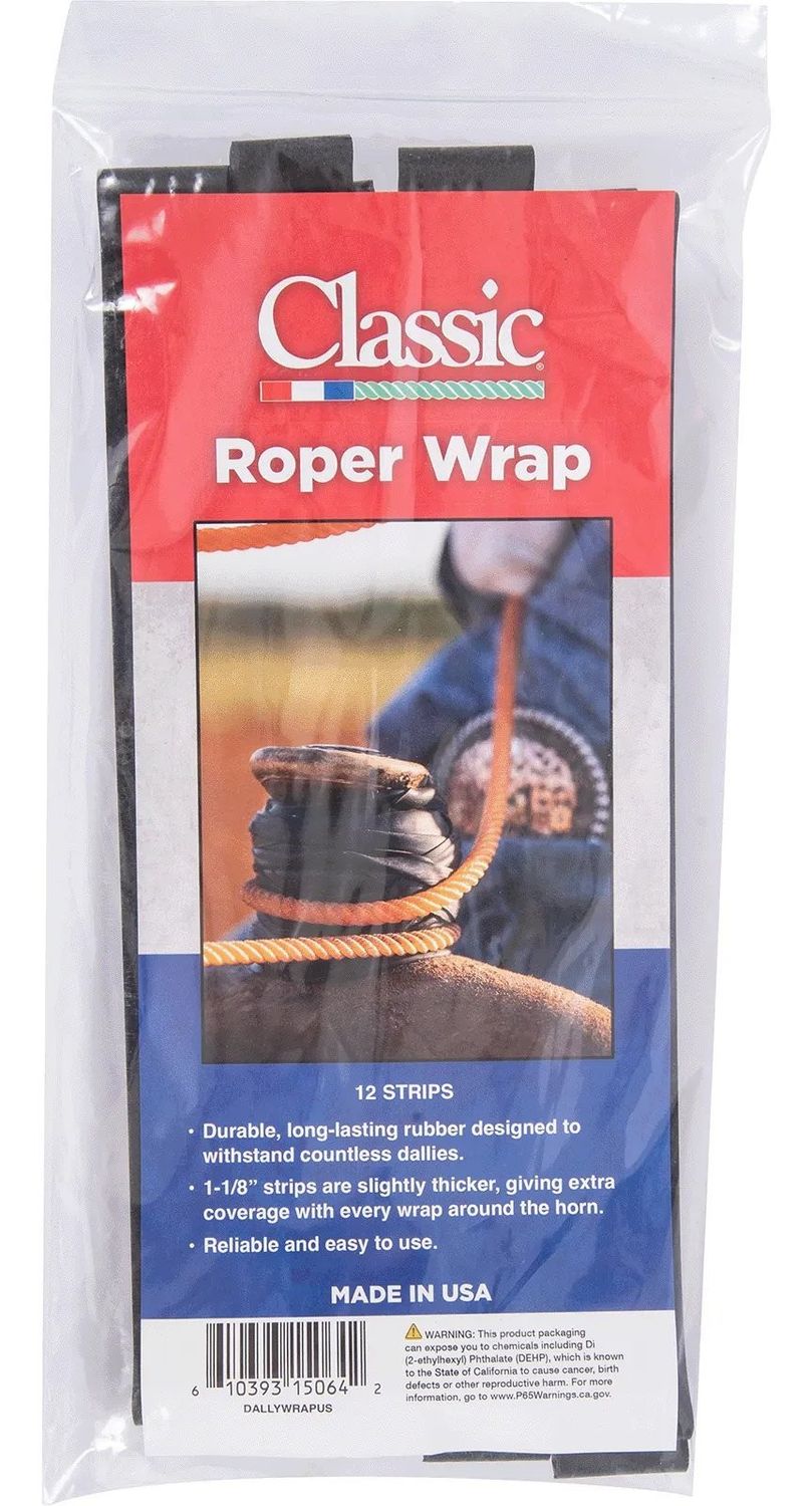 CLASSIC ROPES RUBBER DALLY WRAP 12 PACK - BLACK